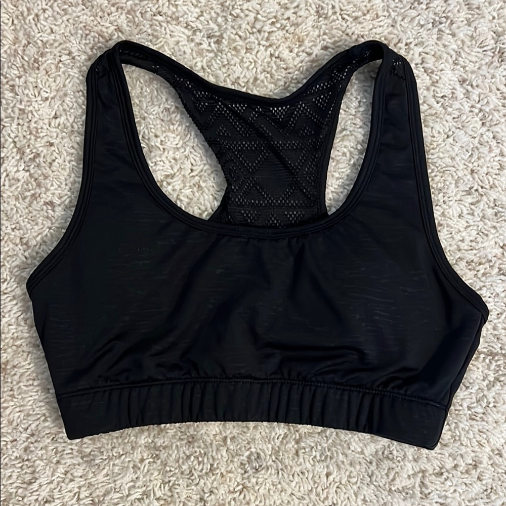 ZYIA Black Bomber Racerback Sports Bra - Small